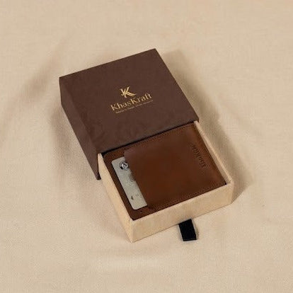 KhasKraft Apex-M-Pro | Full Grain Leather Magnetic Wallet