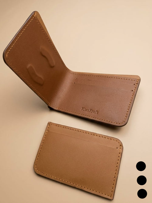 Khaskraft Matrix Mag-Link | Full Grain Leather Magnetic Wallet