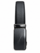 KHASKRAFT™ Diamond Crest Buckle ×Plain Strap | Premium Original Leather Automatic Ratchet Belt|Black