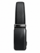 KHASKRAFT™ Diamond Crest Buckle ×Grain Strap | Premium Original Leather Automatic Ratchet Belt – Black |