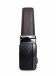 KHASKRAFT™ Diamond Crest Buckle ×Grain Strap | Premium Original Leather Automatic Ratchet Belt – Dark Brown