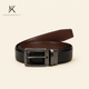 Khaskraft Premium Reversible Genuine Leather Belt for Men | Black & Brown Double-Sided Belt