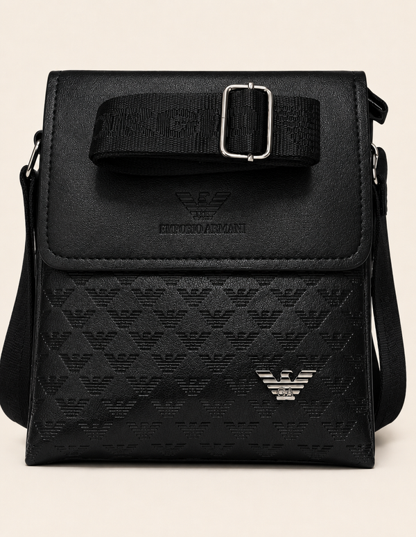KhasKraft Premium Leather Messenger Bag | Classic Crossbody Shoulder Bag