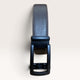 Khaskraft™ 100% Genuine Leather Brown Grain Texture Auto-Lock Belt –Black Gunmetal Buckle