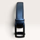 Khaskraft™ 100% Genuine Leather Black Plain Auto-Lock Belt –Black Gunmetal Buckle