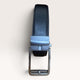 Khaskraft™ 100% Genuine Leather Black Grain Texture Auto-Lock Belt –Silver Plain Buckle