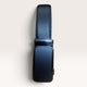 Khaskraft™ 100% Genuine Leather Black Grain Texture Auto-Lock Belt – Black Edge Buckle