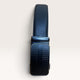 Khaskraft™ 100% Genuine Leather Black Plain Auto-Lock Belt – Linear Pattern Buckle