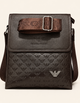 KhasKraft Premium Leather Messenger Bag | Classic Crossbody Shoulder Bag