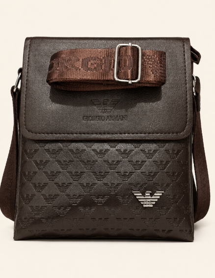 KhasKraft Premium Leather Messenger Bag | Classic Crossbody Shoulder Bag
