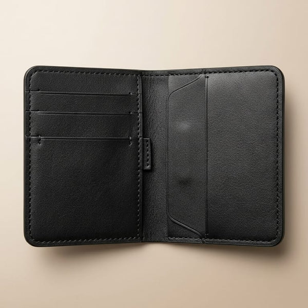 KhasKraft Mag-Snap Bifold | Full Grain Leather Magnetic Wallet