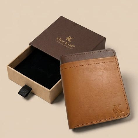 KhasKraft Mag-Snap Bifold | Full Grain Leather Magnetic Wallet