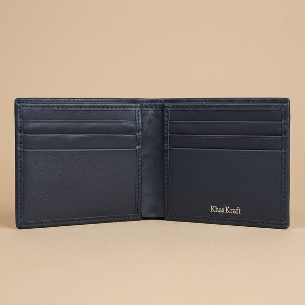 KhasKraft Linear-S-Slim | Full Grain Leather Wallet.