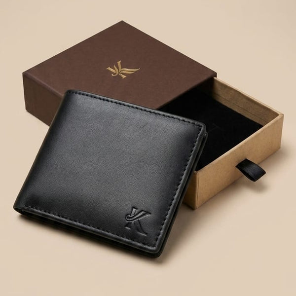 KhasKraft Linear-S-Slim | Full Grain Leather Wallet.