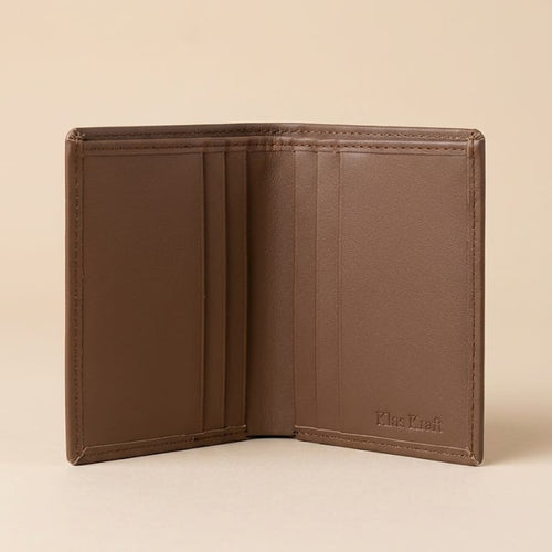 khaskraft Zenith-V-Bifold | Full Grain Leather Magnetic Wallet