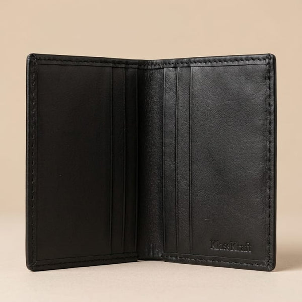 khaskraft Zenith-V-Bifold | Full Grain Leather Magnetic Wallet
